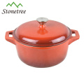 Cocotte en fonte ronde rouge